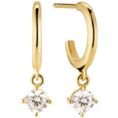 Belluno creolo Sif Jakobs Belluno Creolo Piccolo Earrings - Gold/Transparent