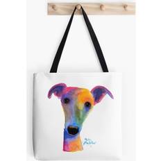 BearLad Tote Bags WHIPPET GREYHOUND PRiNT 'PANSY' Grocery for School Library Gym