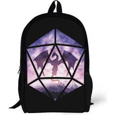 BearLad Backpacks Purple Sky Dragon D20 17inch School Bag