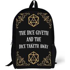 Natural School Bags BearLad Backpacks Natural 20 Critical Fail Dice Giveth And Taketh Away 17inch School Bag