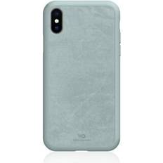 White Diamonds cover in simil alcantara for iphone xs/x color blue turquoise 5.8 Inches