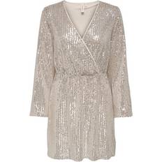 Only Goldie Sequin Dress - Ecru