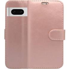 Google Pixel 7a Mobile Phone Covers GANGXUN Rose Gold For Google Pixel 7a Wallet Flip PU Leather Kickstand Card Holder Cover Case