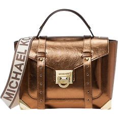 Michael Kors Manhattan Medium Patent Satchel - Mocha