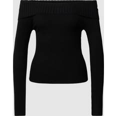 Klær Only Off-Shoulder-Pullover in unifarbenem Design Modell 'BERTHA' in Black, Größe