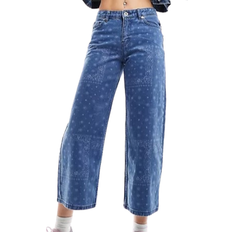 Only Sonny Wide High Waisted Jeans - Blue/Medium Blue Denim