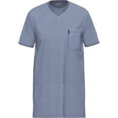 Blau - Herren Nachthemden Ammann Herren, Pyjama, Extra Light Cotton Nachthemd, Blau