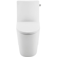 Toilets Swiss Madison Angers One Piece Elongated Toilet Right Side Flush 1.28 Gpf 27" x 15.15" 31.2" White