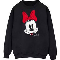 Disney XL, Black Womens/Ladies Minnie Mouse Face Cotton Sweatshirt