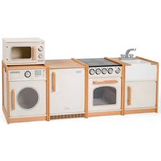 Bigjigs Tidlo 5 Piece White Wooden Play Kitchen Bundle