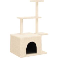 Hout - Kat - Krabmeubels voor katten Huisdieren vidaXL Cat Tree with Sisal Scratching Posts 110cm