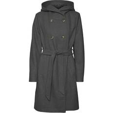 Vero Moda Vincefiona Coat - Dark Grey Melange