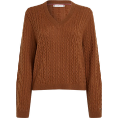 Tommy Hilfiger Women's Knitted Wool Sweater - Cognac