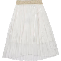 Polyester Jupes Karl Lagerfeld Girl's Pleated Voile Midi Skirt - White