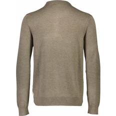 Lindbergh Long Sleeve Knit Polo Shirt - Sand