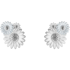 Georg Jensen Daisy Stud Earrings - Silver/White