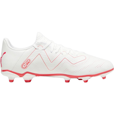 51 ½ - Weiß Fußballschuhe Puma Future Play FG/AG M - White/Fire Orchid