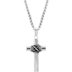 Montana Silversmiths Rope Wrapped Cross Necklace - Silver