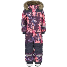 Didriksons Polar Bear Kids' Coverall Printed - Salt Purple