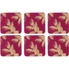 Pimpernel Etched Leaves Glasunderlägg 6st