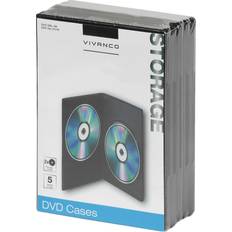 Vivanco DVD DBL 5B 5 pcs - Black