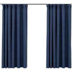 vidaXL Blackout with Hooks 140x175cm