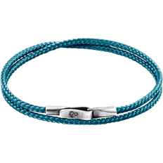 Anchor & Crew Liverpool Rope Bracelet - Silver/Blue