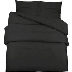 Algodón Ropa de Cama vidaXL 136112 Funda nórdica Negro (220x220cm)