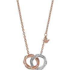 Or Rose Colliers Emporio Armani Necklace - Rose Gold/Silver/Transparent