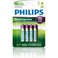 Rechargeable aaa batteries Philips Rechargeable Batteries AAA 700mAh 4-pack