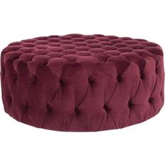 Safavieh Charlene Dark Red Pouffe 39.4"