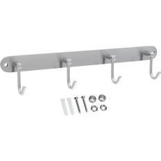 Stainless Steel Coat Hooks Intirilife Rack Wall Mount Silver Coat Hook 30cm