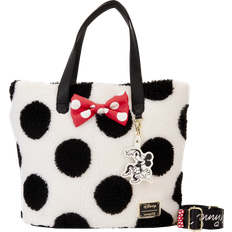 Kinder - Weiß Tragetaschen Loungefly Disney Mickey Mouse Rocks the Dots Sherpa Tote Bag - White