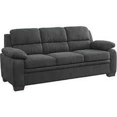 Wood Sofas Lexicon Holleman Modern Dark Gray Sofa 80" 3 Seater