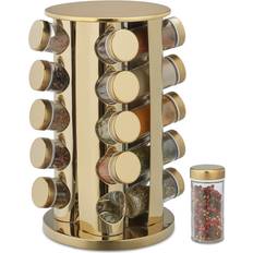 Relaxdays 360° Spice Rack with 20 Jars