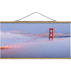 Klebefieber San Francisco's Golden Gate Bridge Oak Affiche 50x25cm