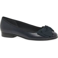 Synthetic Ballerinas Gabor Amy Bow Trim - Navy/Patent