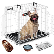 Foldable Dog Cage with 2 doors for Car X-Large
