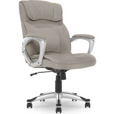 Adjustable Seat Furniture Serta Cyrus Ergonomic Glacial Grey/Silver Office Chair 45.5"