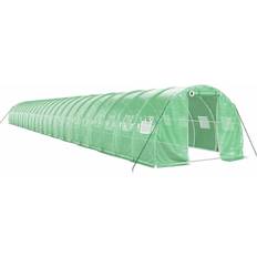 Drivhus vidaXL 24 3 2 m Greenhouse Plant House with Steel Frame Polytunnel Greenhouse Green