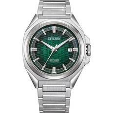 Citizen Zilver Polshorloges Citizen Automatic NB6050-51W Series 8 GMT Groen