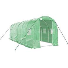 vidaXL Drivhus Med Stålstel 12 m² 6x2x2 m Grøn