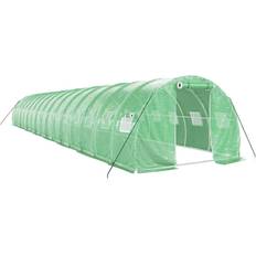 Invernaderos vidaXL 16 3 2 m Greenhouse Plant House with Steel Frame Polytunnel Greenhouse Green