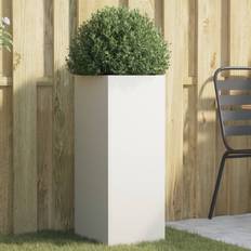 Krukker, Planter & Dyrkning vidaXL Plantekasse 32 x 29 x 75 cm Stål Hvid