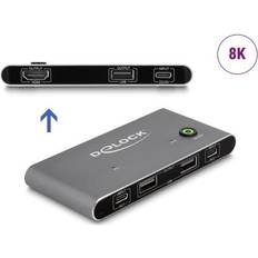 KVM Switches DeLock USB-C KVM Switch to HDMI 8K 60 Hz with USB 2.0