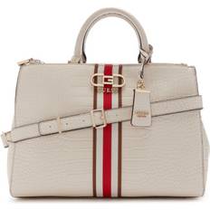 Dame - Hvite Messengervesker Guess Nelka Croc-Print Handbag White T/U