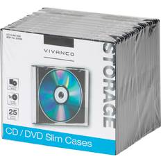 Vivanco CD/DVD Slim Case 25-er Pack schwarz