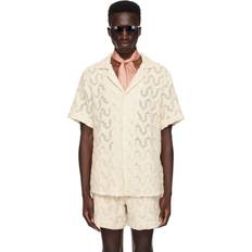 Oas Cuba Crochet Shirt Off White Beige Kurzarmhemd Grösse: