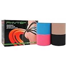 Pink Kinesiology Tape PHYTOP FITOP 4 Rolls Kinesiology Tape 5m x 5cm in Different ColorPink, Blue, Black, Beige Athletic Tape Sport for Strapping & Physiotherapy