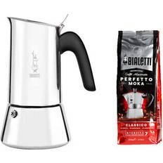 Bialetti venus 6tz stahl-kaffeemaschine + moka classico 250g